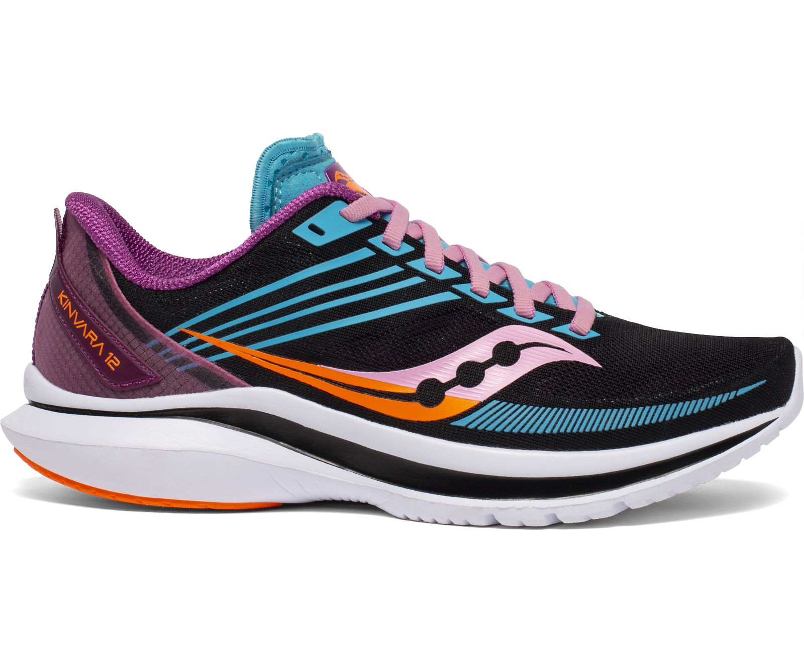 Saucony Kinvara 12 Women\'s Running Shoes Black / Purple / Orange | AU 170FDNM